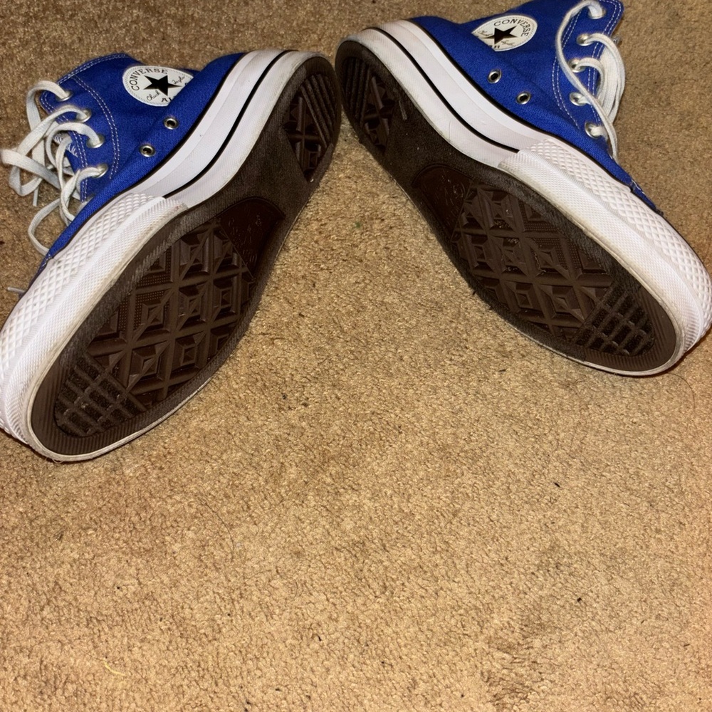 Converse Blue High-Tops with White Accents - Picture 7 of 8